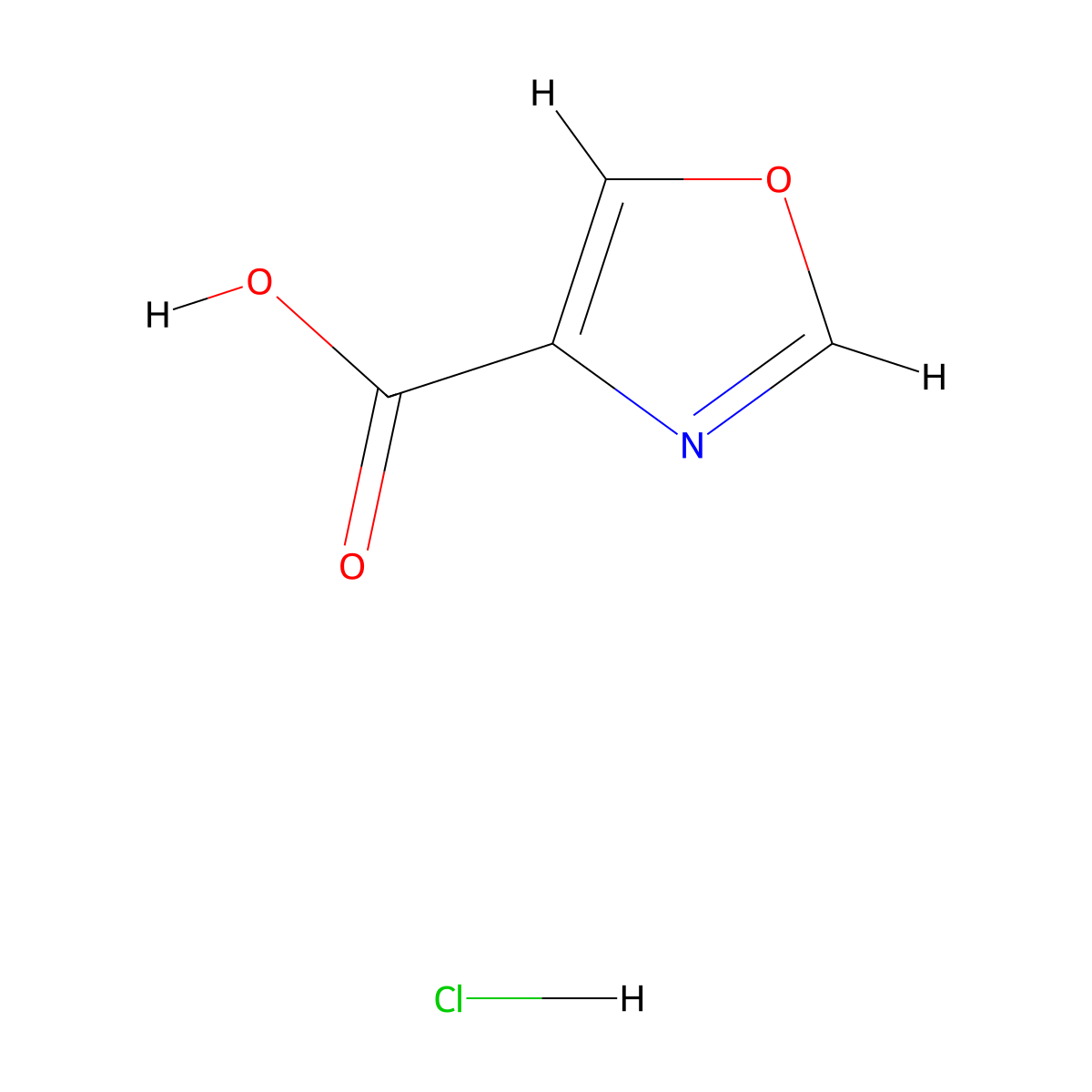 1,3-Oxazole-4-carboxylic acid hydrochloride molecular structure, CAS 2055119-39-4