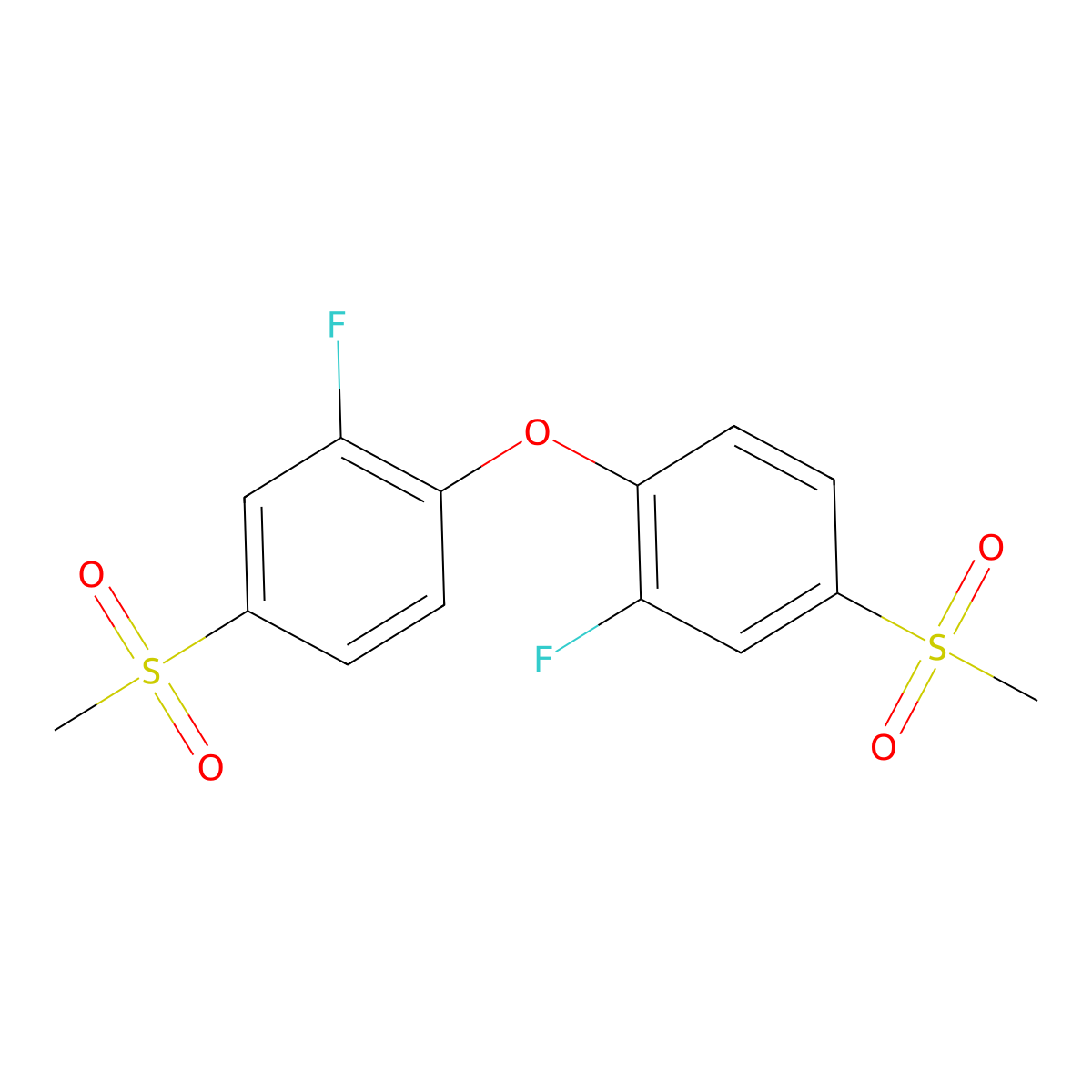 2-Fluoro-1-(2-fluoro-4-methanesulfonylphenoxy)-4-methanesulfonylbenzene molecular structure, CAS 2055119-40-7