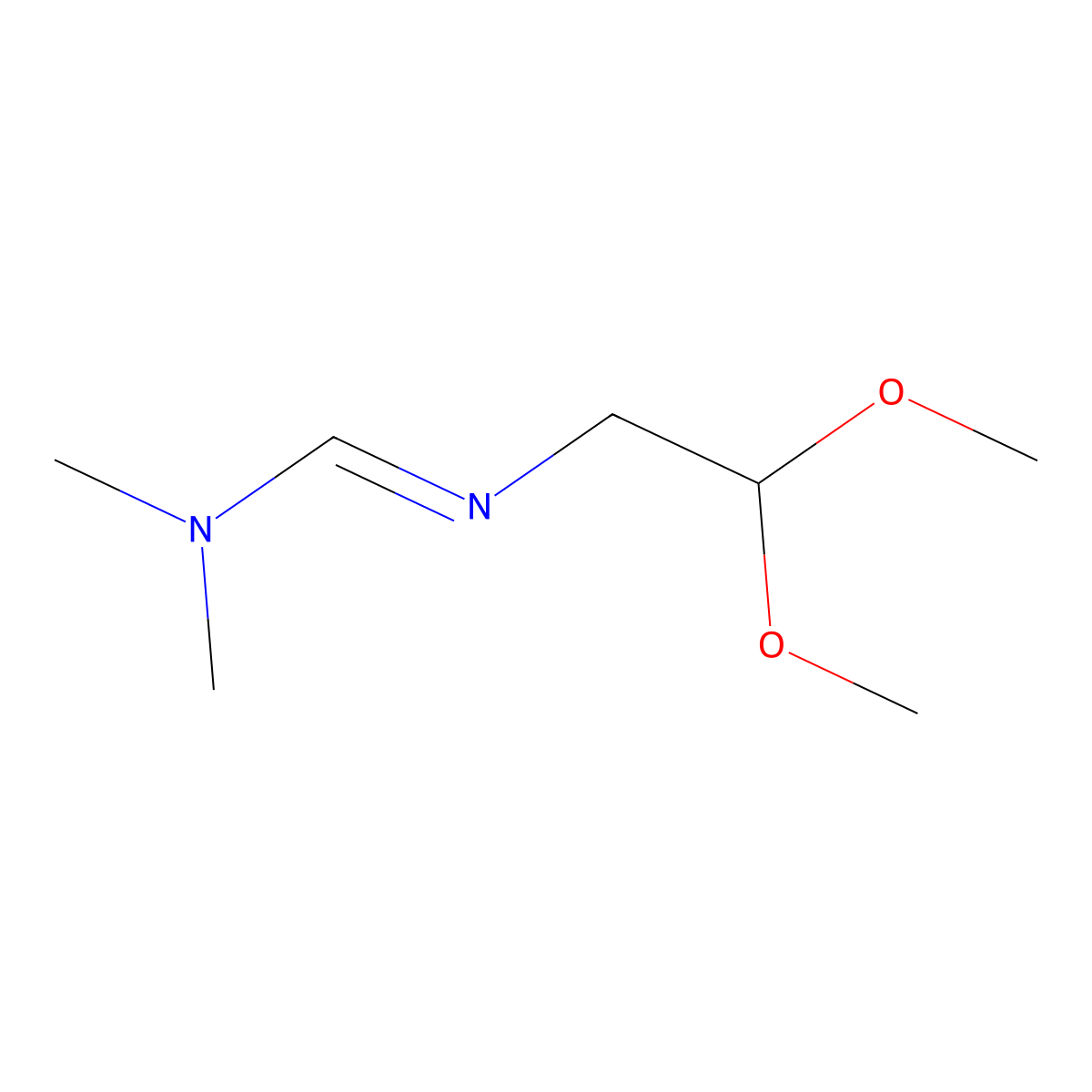 (E)-N'-(2,2-Dimethoxyethyl)-N,N-dimethylmethenimidamide molecular structure, CAS 2055119-86-1