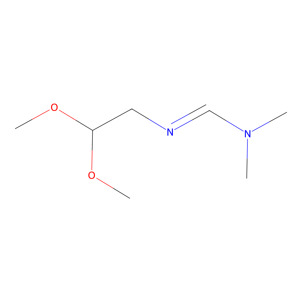 (E)-N'-(2,2-Dimethoxyethyl)-N,N-dimethylmethenimidamide molecular structure, CAS 2055119-86-1
