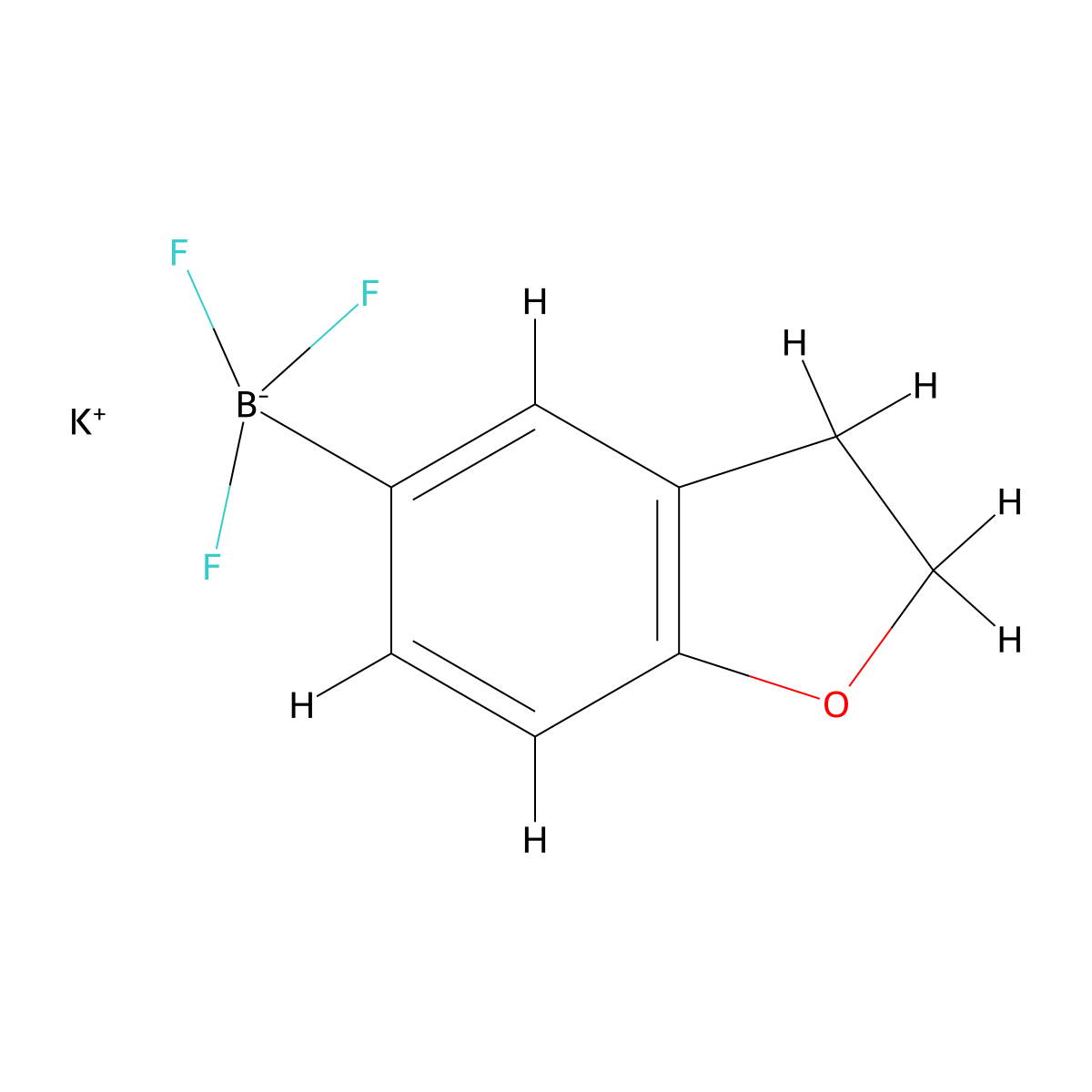 Potassium 2,3-dihydro-1-benzofuran-5-yltrifluoroboranuide molecular structure, CAS 2055156-69-7
