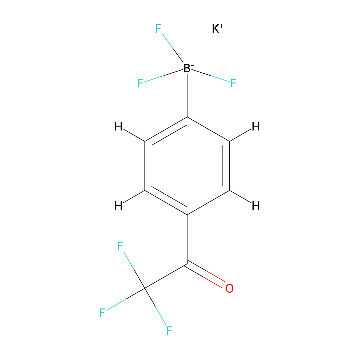 Potassium trifluoro[4-(2,2,2-trifluoroacetyl)phenyl]boranuide molecular structure, CAS 2055156-71-1