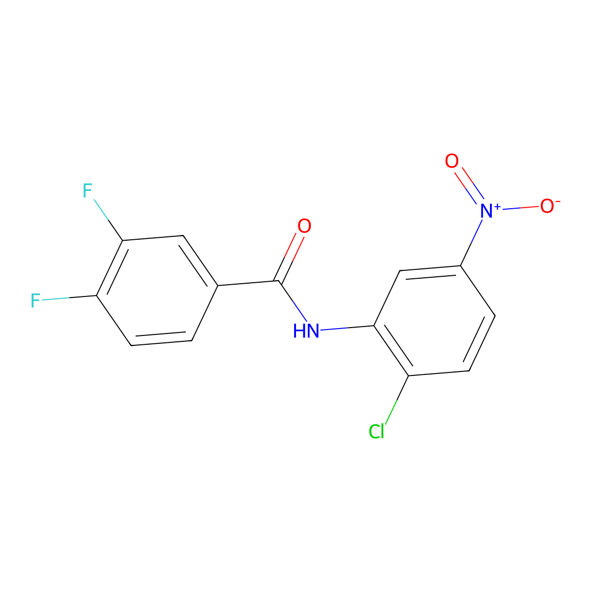 N-(2-Chloro-5-nitrophenyl)-3,4-difluorobenzamide molecular structure, CAS 2055174-46-2