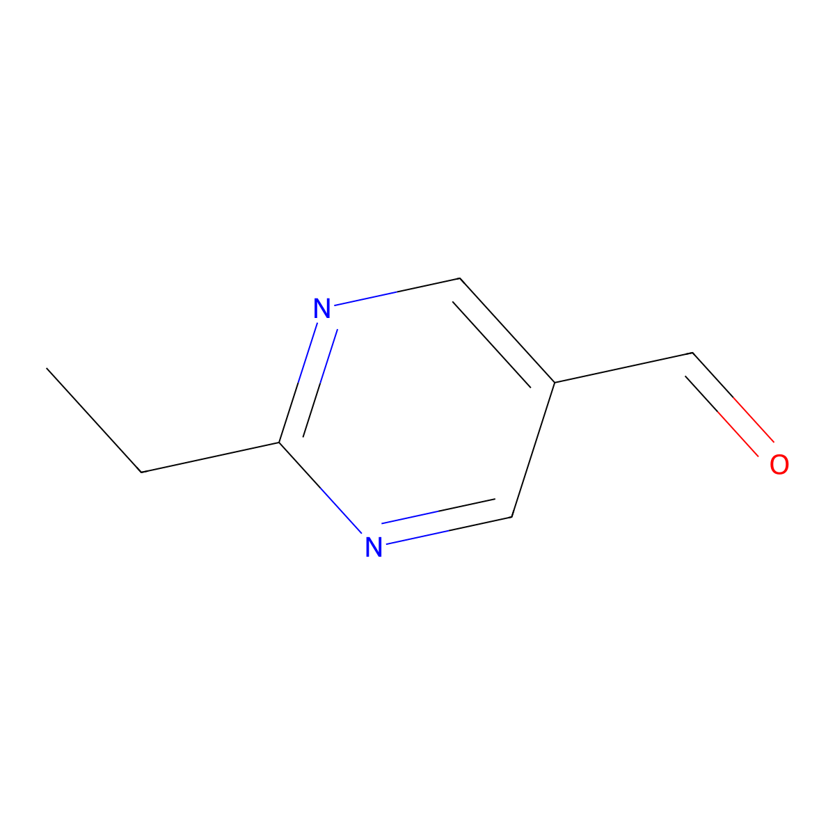 2-Ethylpyrimidine-5-carbaldehyde molecular structure, CAS 205518-89-4