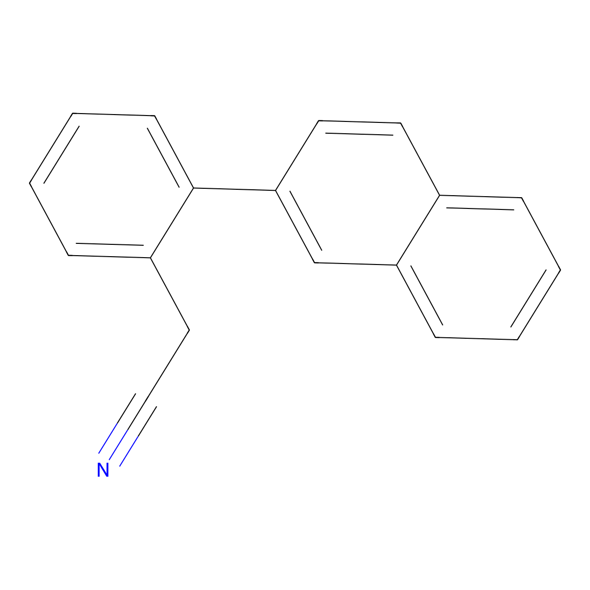 2-(2-(Naphthalen-2-yl)phenyl)acetonitrile molecular structure, CAS 205522-36-7