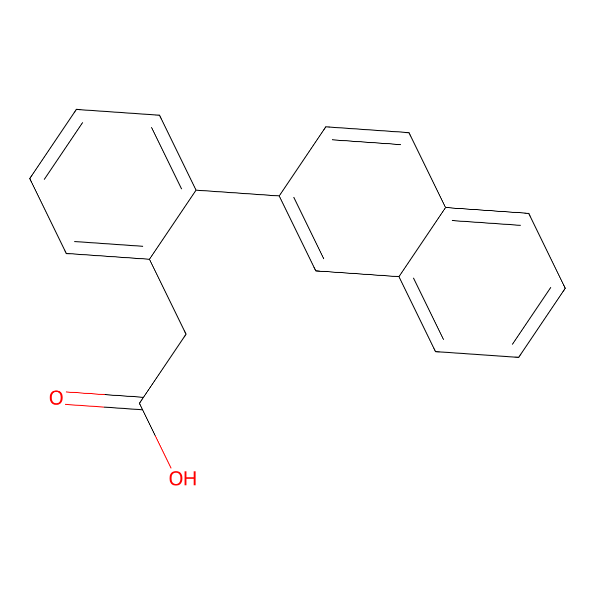 2-(2-(Naphthalen-2-yl)phenyl)acetic acid molecular structure, CAS 205522-38-9