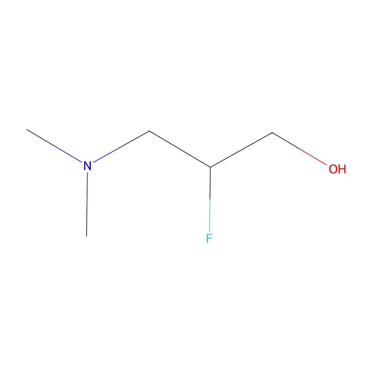 3-(Dimethylamino)-2-fluoropropan-1-ol molecular structure, CAS 2055223-75-9