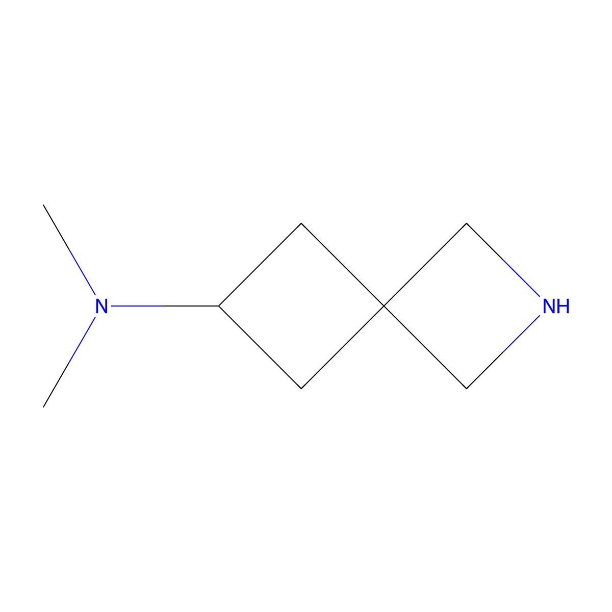 N,N-dimethyl-2-azaspiro[3.3]heptan-6-amine molecular structure, CAS 2055224-39-8