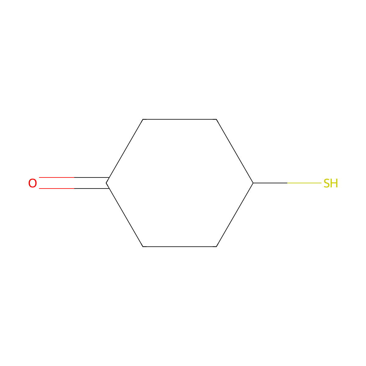 4-Mercaptocyclohexanone molecular structure, CAS 205523-46-2