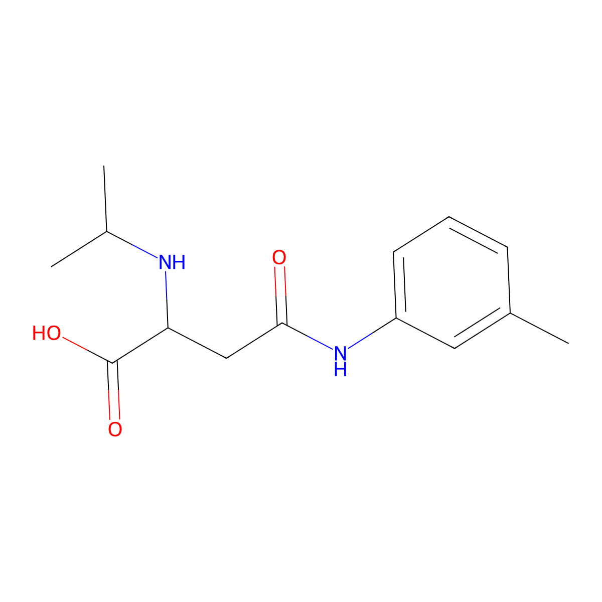 2-(Isopropylamino)-4-oxo-4-(m-tolylamino)butanoic acid molecular structure, CAS 2055231-61-1