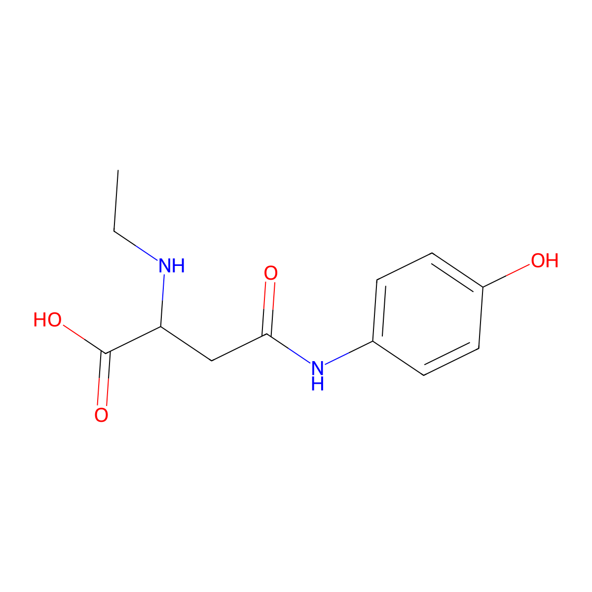 2-(Ethylamino)-4-(4-hydroxyanilino)-4-oxobutanoic acid molecular structure, CAS 2055231-62-2