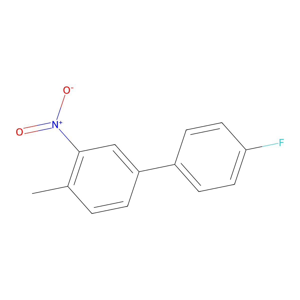 4-Fluoro-4'-methyl-3'-nitrobiphenyl molecular structure, CAS 205526-20-1