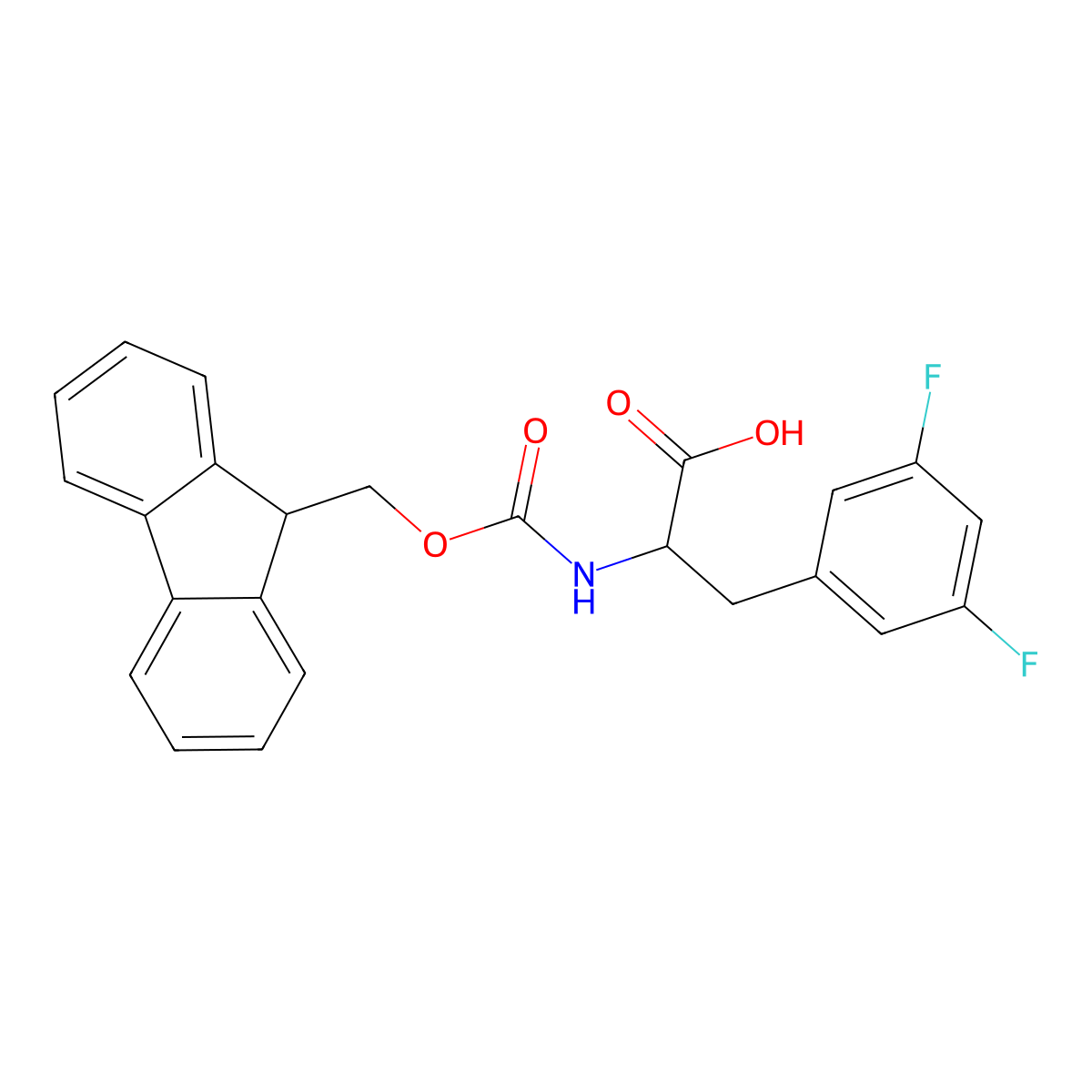 Fmoc-Phe(3,5-F2)-OH molecular structure, CAS 205526-24-5