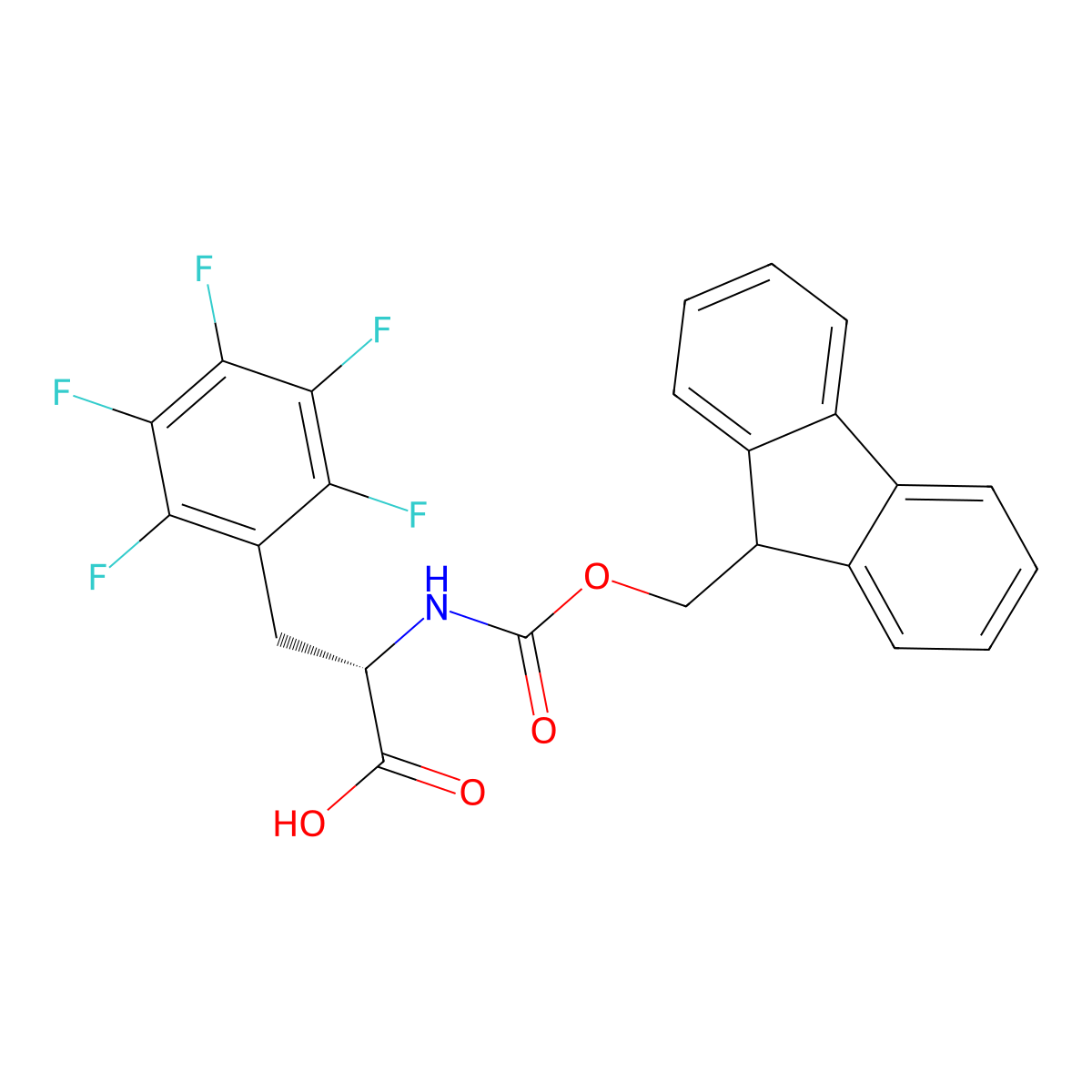 Fmoc-pentafluoro-L-phenylalanine molecular structure, CAS 205526-32-5