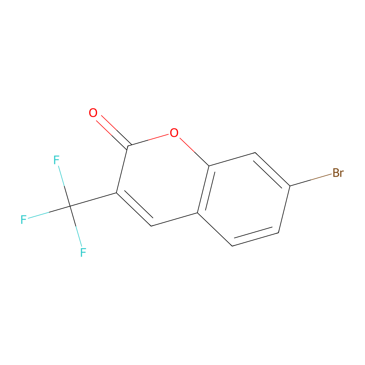 7-Bromo-3-(trifluoromethyl)-2H-chromen-2-one molecular structure, CAS 2055269-03-7