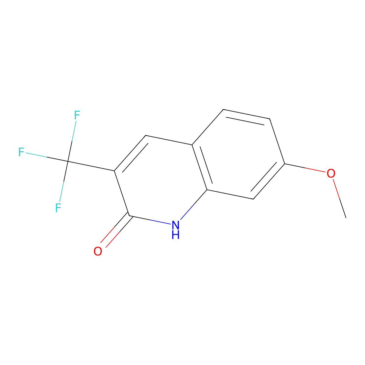7-Methoxy-3-(trifluoromethyl)quinolin-2(1H)-one molecular structure, CAS 2055269-07-1