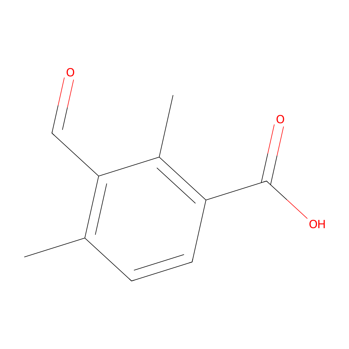 3-Formyl-2,4-dimethylbenzoic acid molecular structure, CAS 2055274-45-6