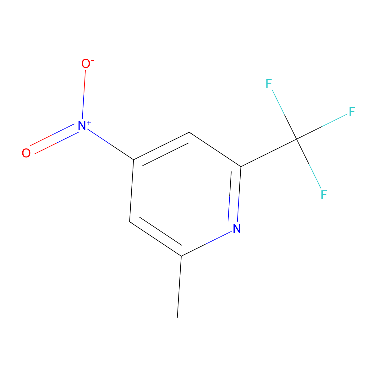 2-Methyl-4-nitro-6-(trifluoromethyl)pyridine molecular structure, CAS 2055275-03-9