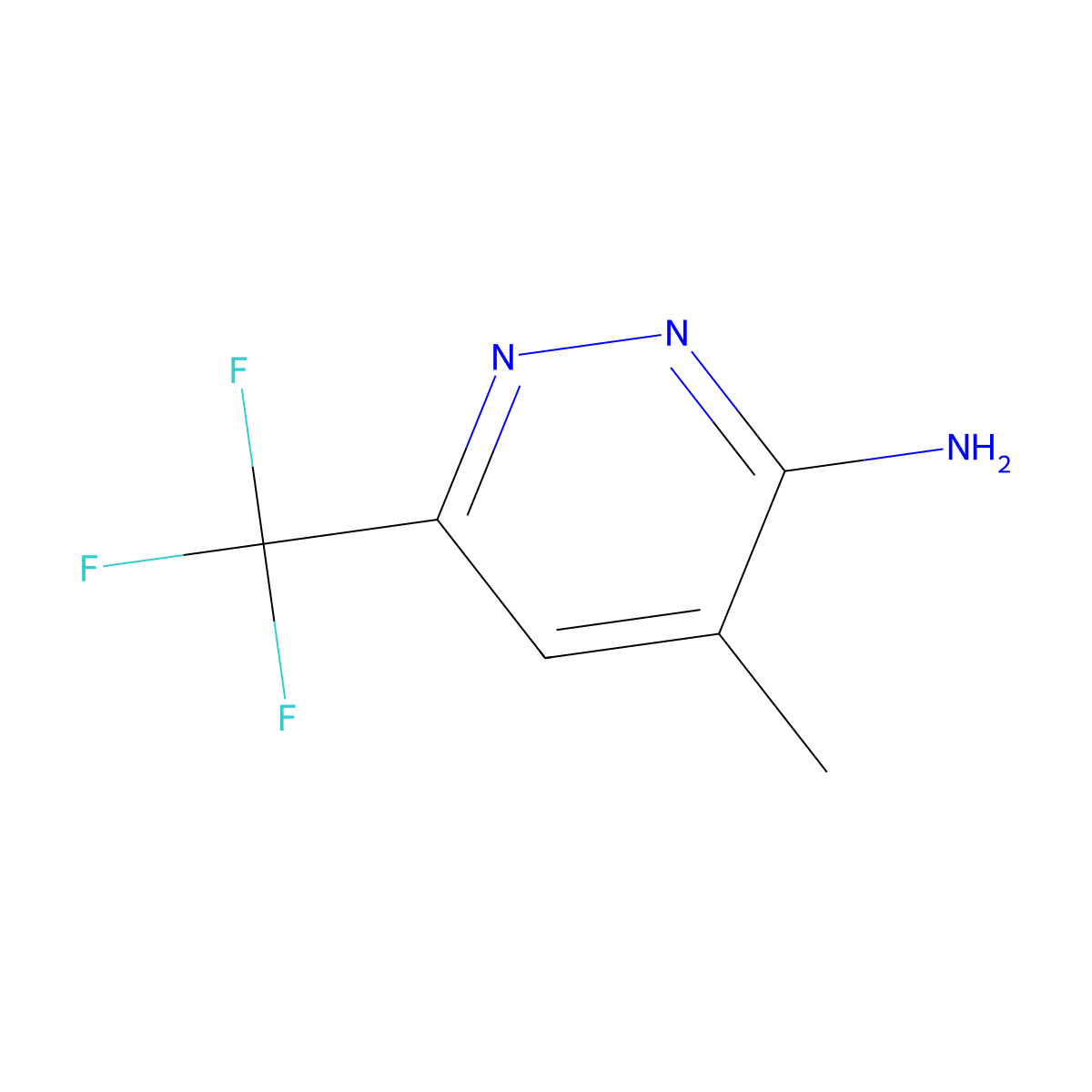 4-Methyl-6-(trifluoromethyl)pyridazin-3-amine molecular structure, CAS 2055275-08-4