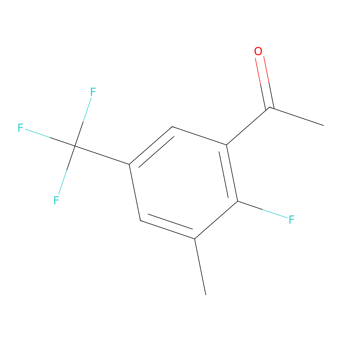 2'-Fluoro-3'-methyl-5'-(trifluoromethyl)acetophenone molecular structure, CAS 2055275-11-9