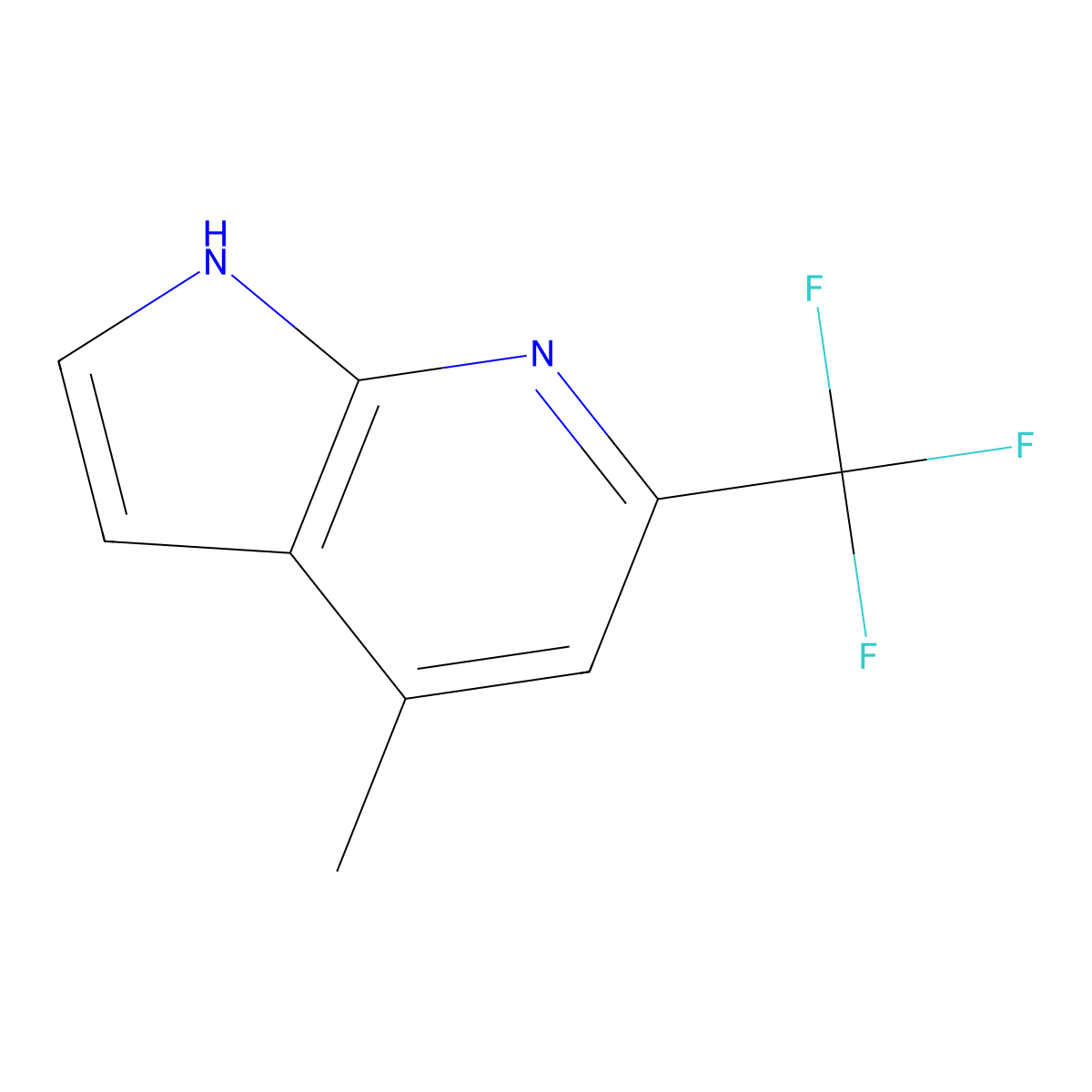 4-Methyl-6-(trifluoromethyl)-1H-pyrrolo[2,3-b]pyridine molecular structure, CAS 2055277-69-3