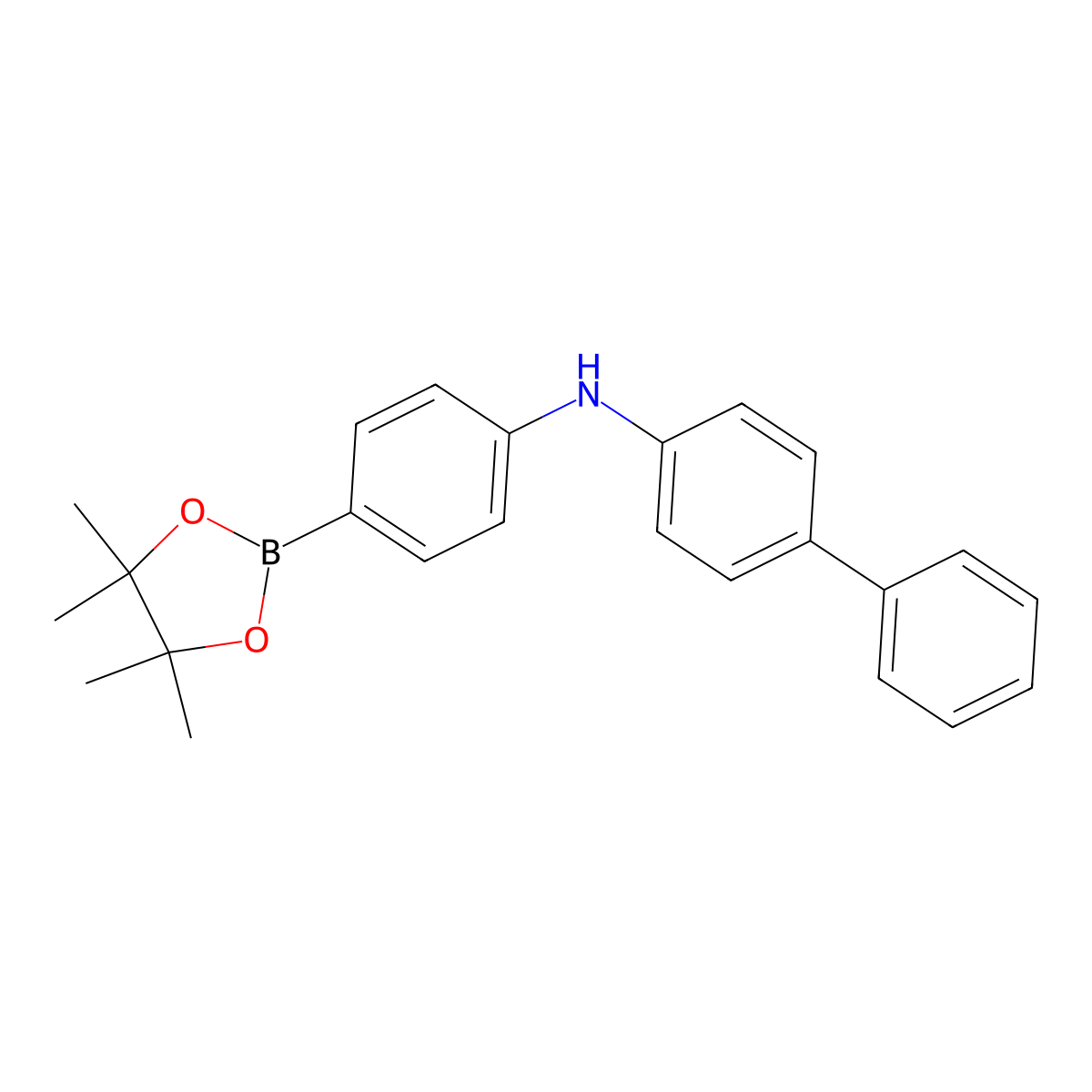 N-(4-(4,4,5,5-Tetramethyl-1,3,2-dioxaborolan-2-yl)phenyl)-[1,1'-biphenyl]-4-amine molecular structure, CAS 2055286-48-9