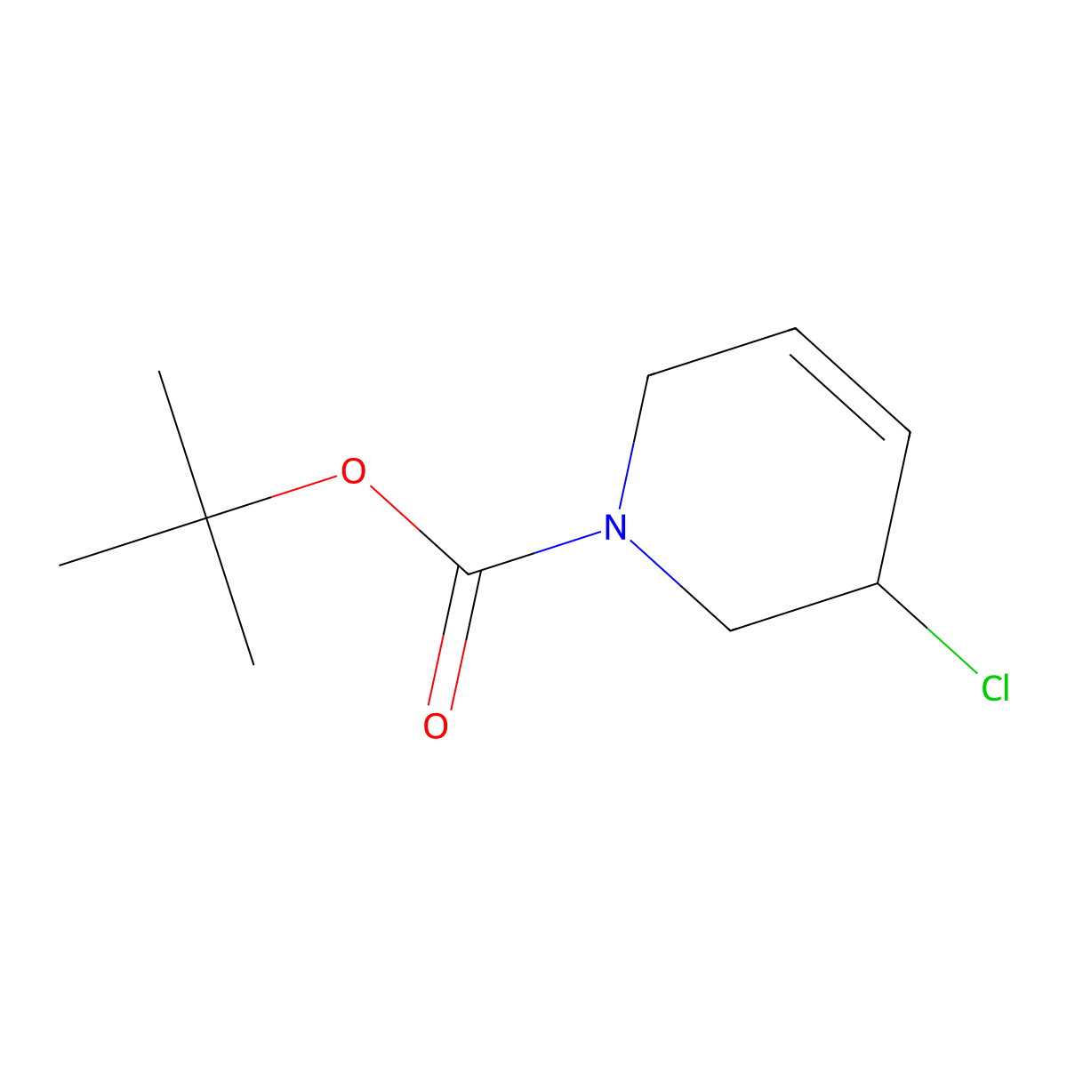 tert-Butyl 3-chloro-1,2,3,6-tetrahydropyridine-1-carboxylate molecular structure, CAS 2055344-88-0