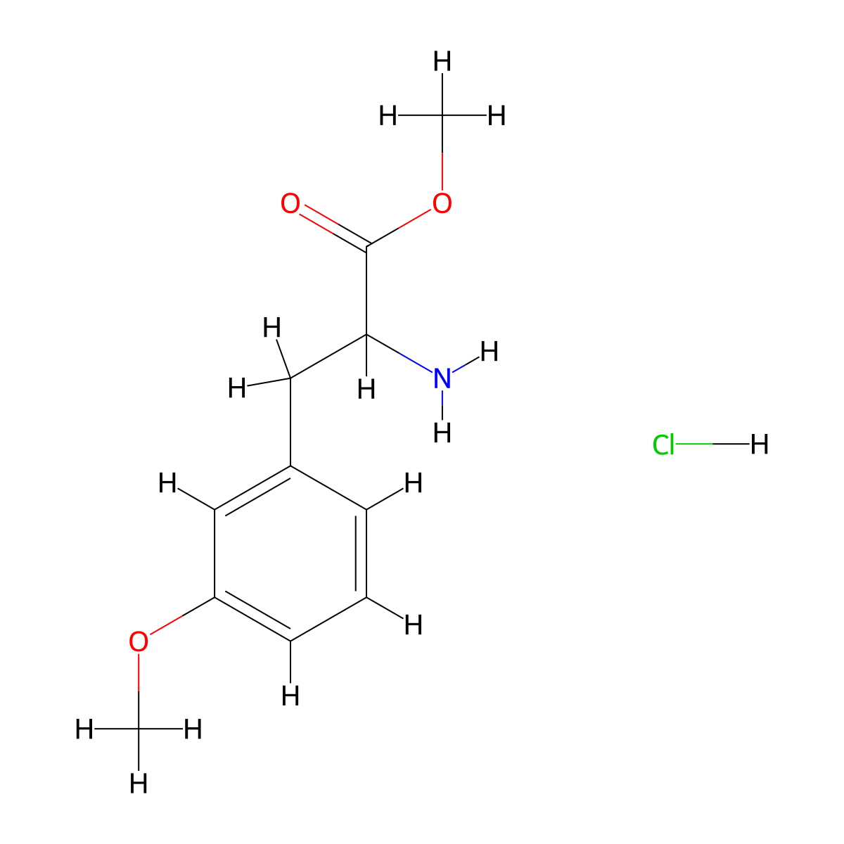 3-Methoxy-DL-phenylalanine methyl ester HCl molecular structure, CAS 2055345-84-9