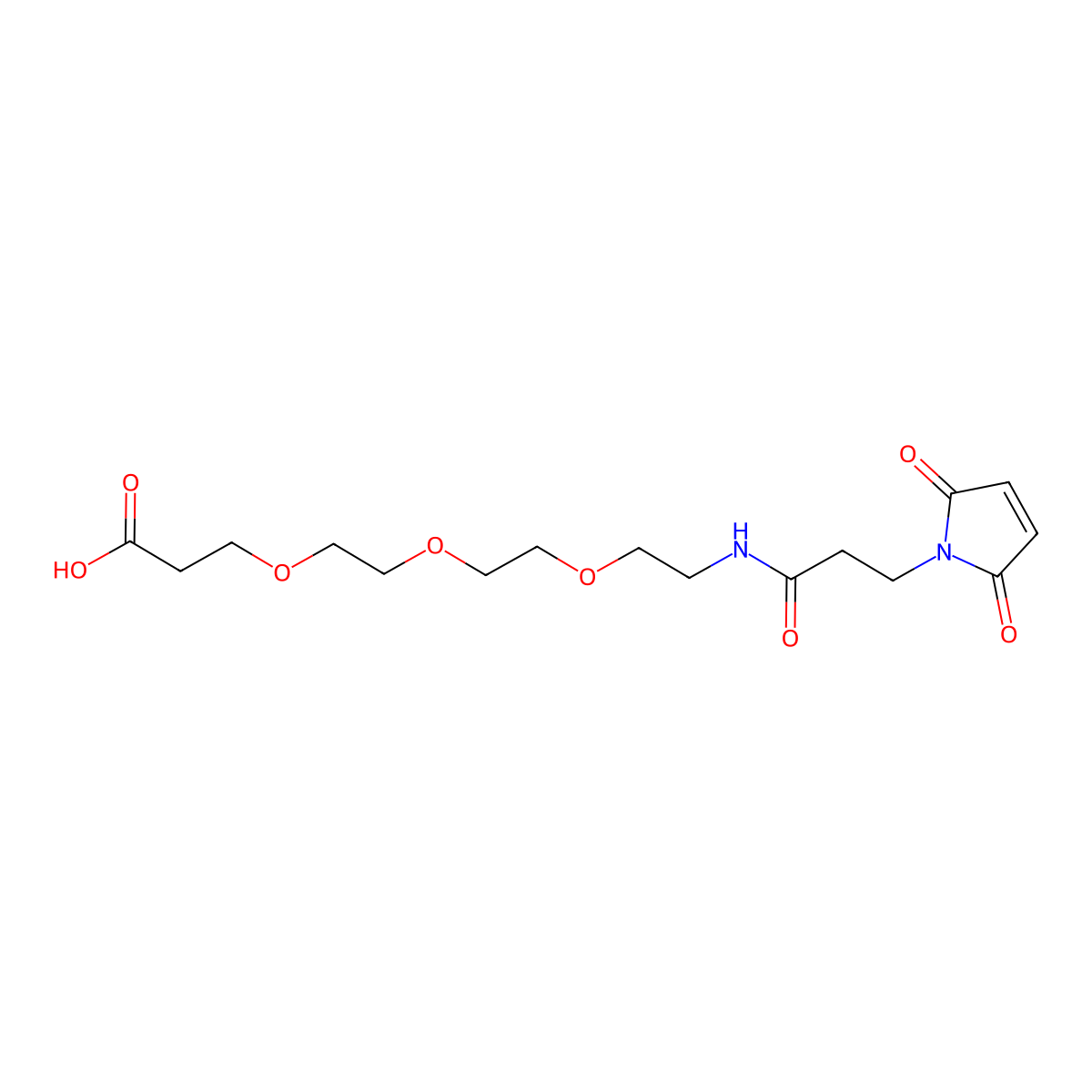 Mal-amido-PEG3-acid molecular structure, CAS 2055353-75-6