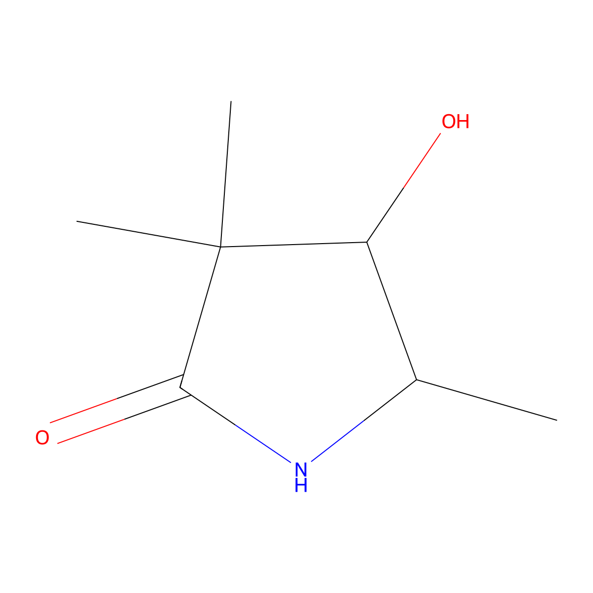 4-Hydroxy-3,3,5-trimethylpyrrolidin-2-one molecular structure, CAS 2055389-95-0
