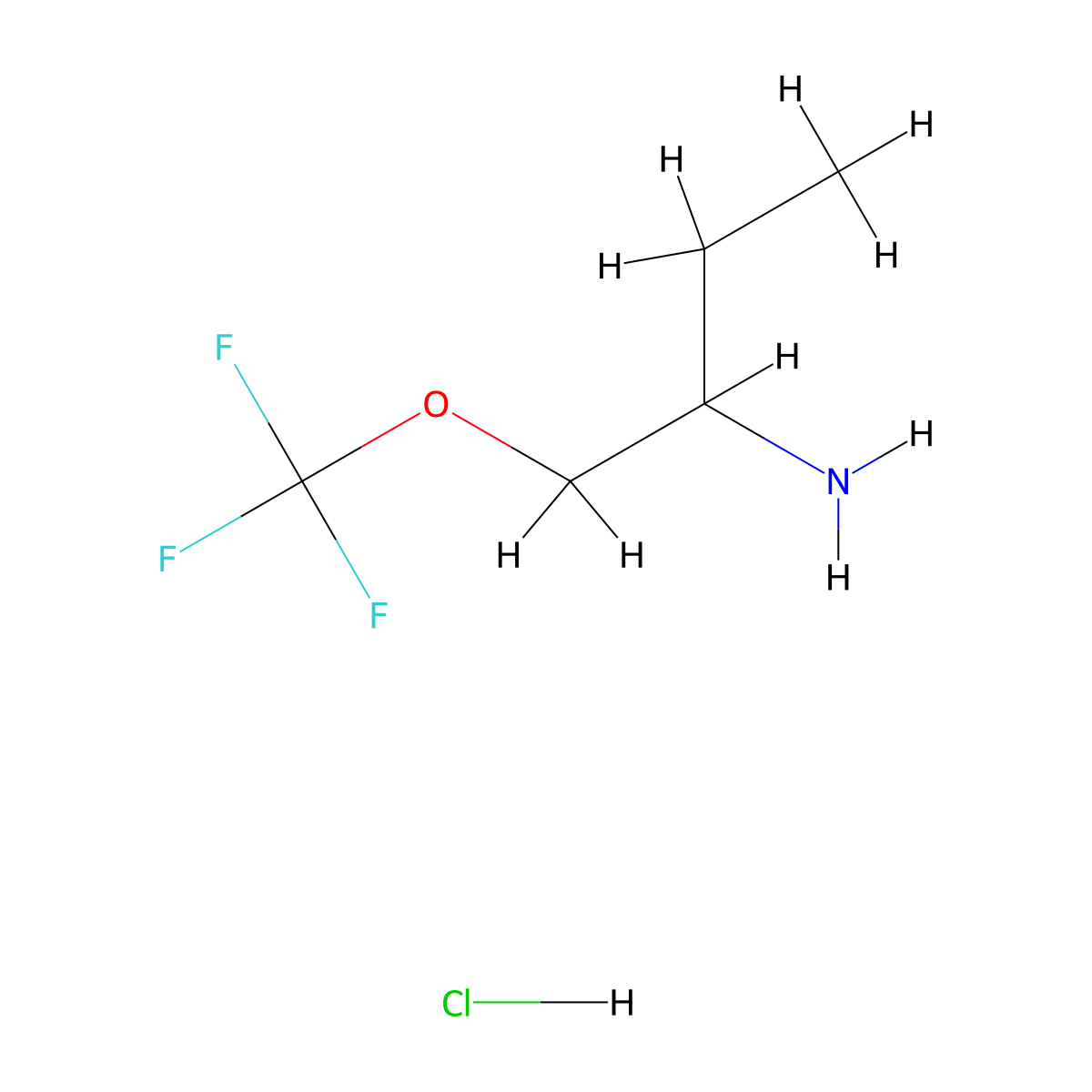 1-(Trifluoromethoxy)butan-2-amine hydrochloride molecular structure, CAS 2055390-07-1