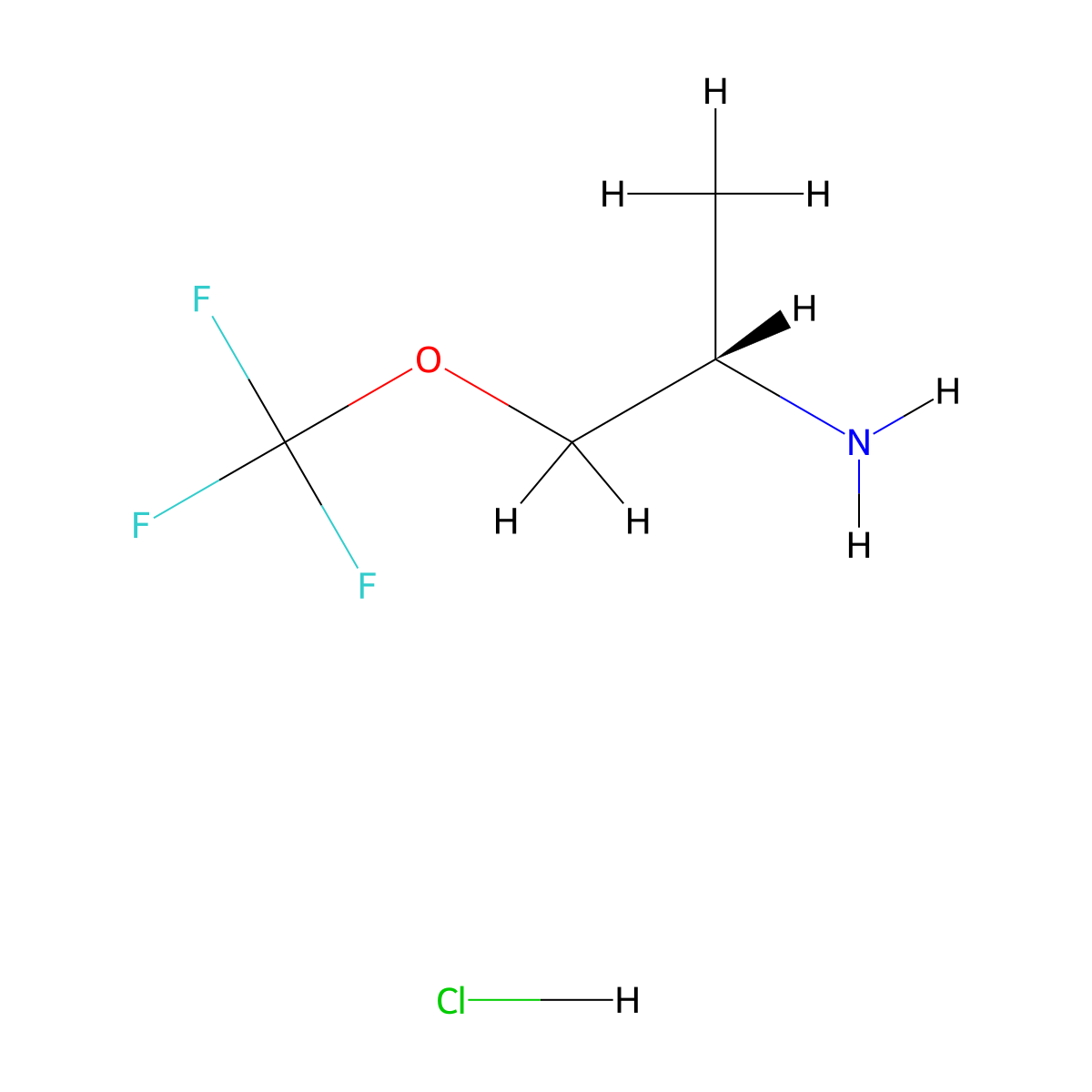 (2S)-1-(trifluoromethoxy)propan-2-amine hydrochloride molecular structure, CAS 2055390-08-2