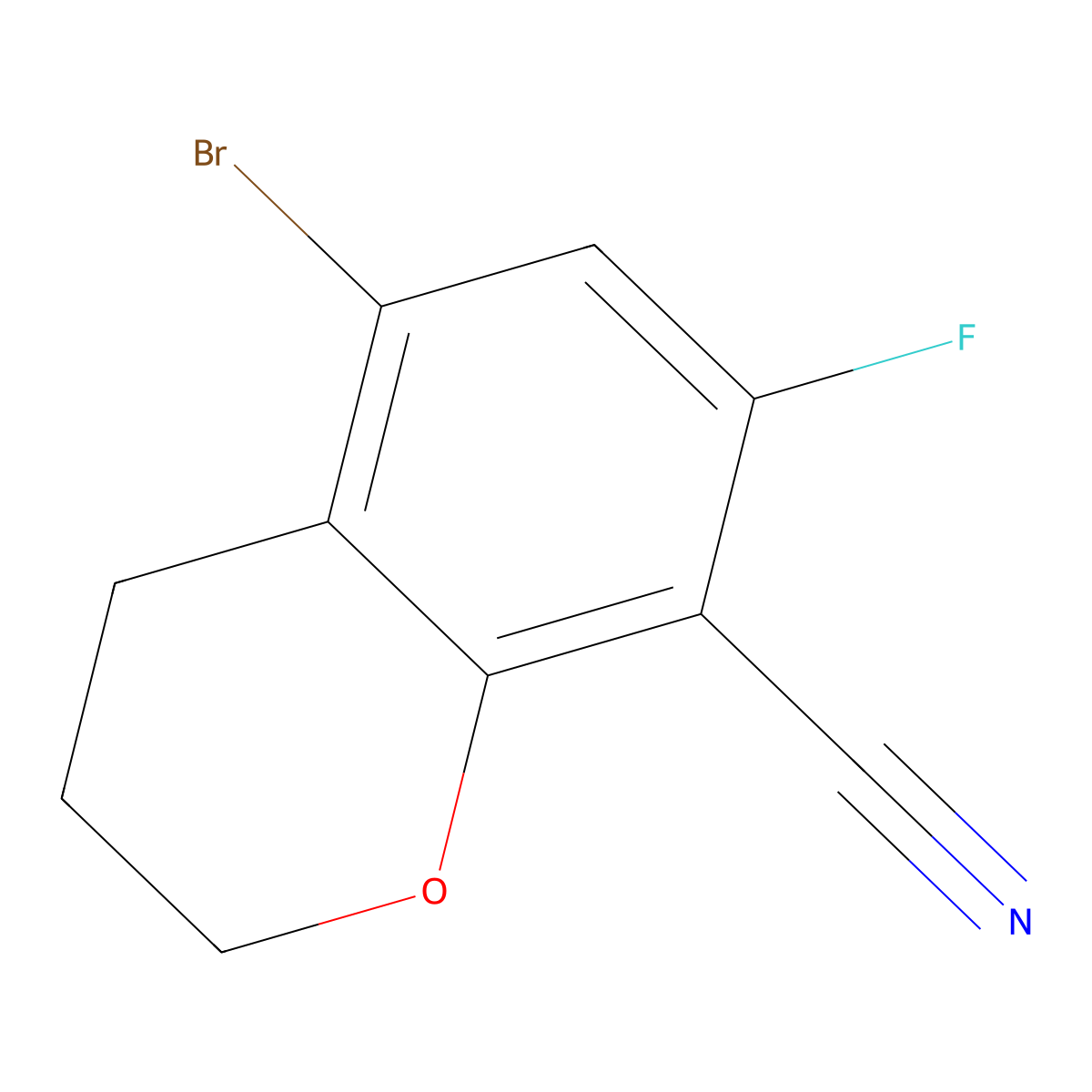 5-Bromo-7-fluoro-chromane-8-carbonitrile molecular structure, CAS 2055392-62-4