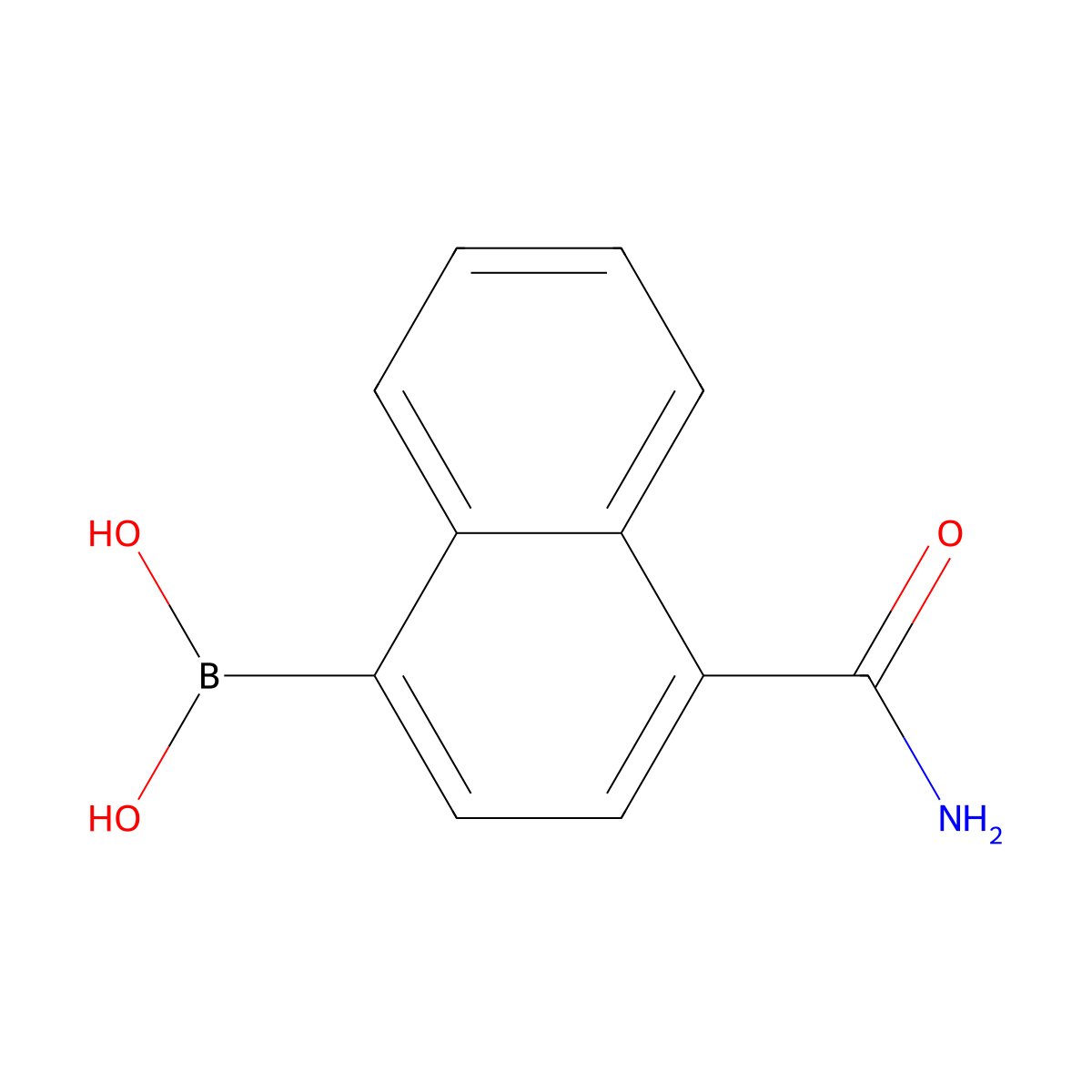 (4-Carbamoylnaphthalen-1-yl)boronic acid molecular structure, CAS 2055393-37-6