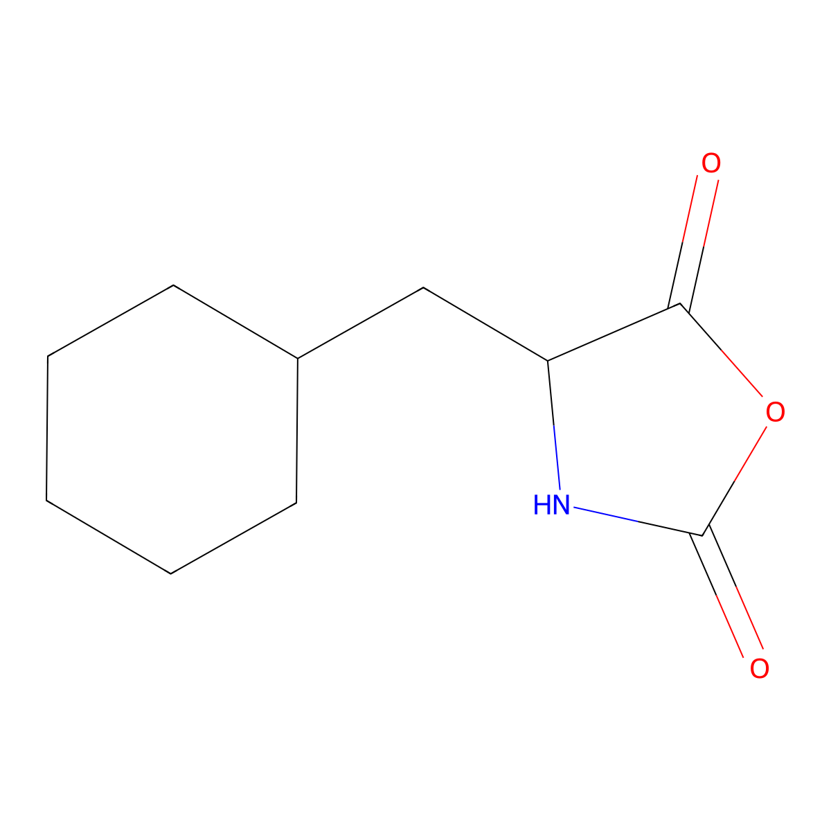 (S)-4-(Cyclohexylmethyl)oxazolidine-2,5-dione molecular structure, CAS 2055395-24-7