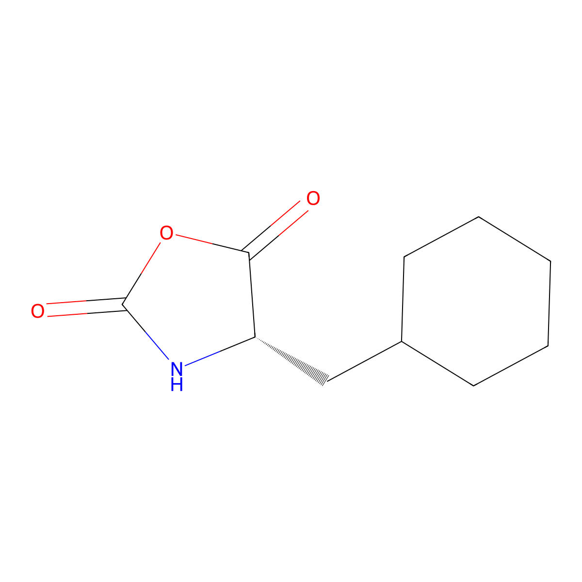 (S)-4-(Cyclohexylmethyl)oxazolidine-2,5-dione molecular structure, CAS 2055395-24-7