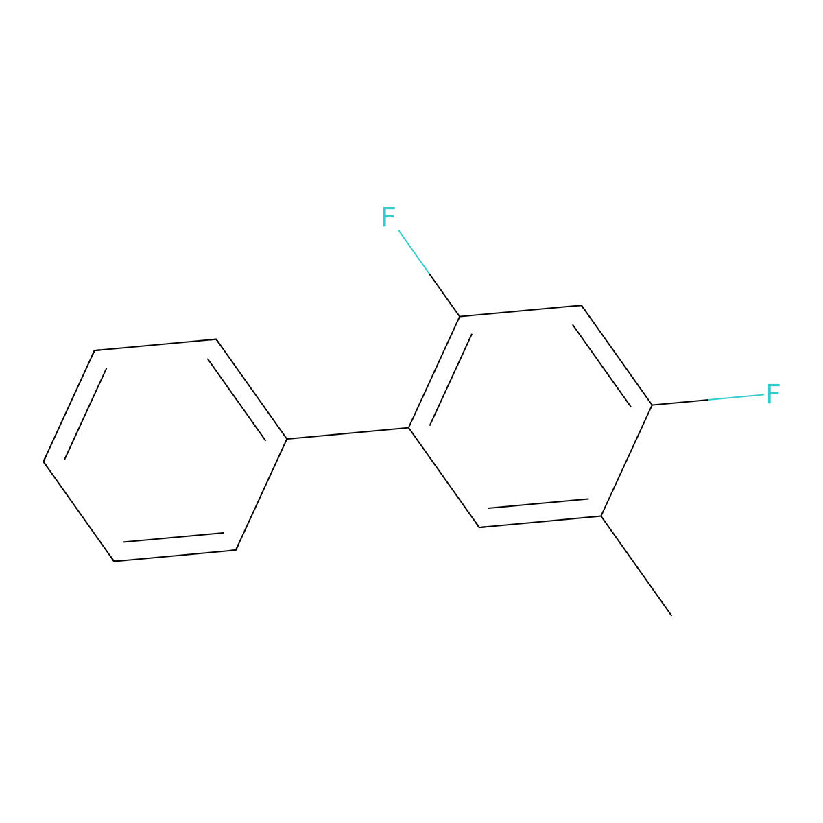 2,4-Difluoro-5-methyl-1,1'-biphenyl molecular structure, CAS 2055405-62-2