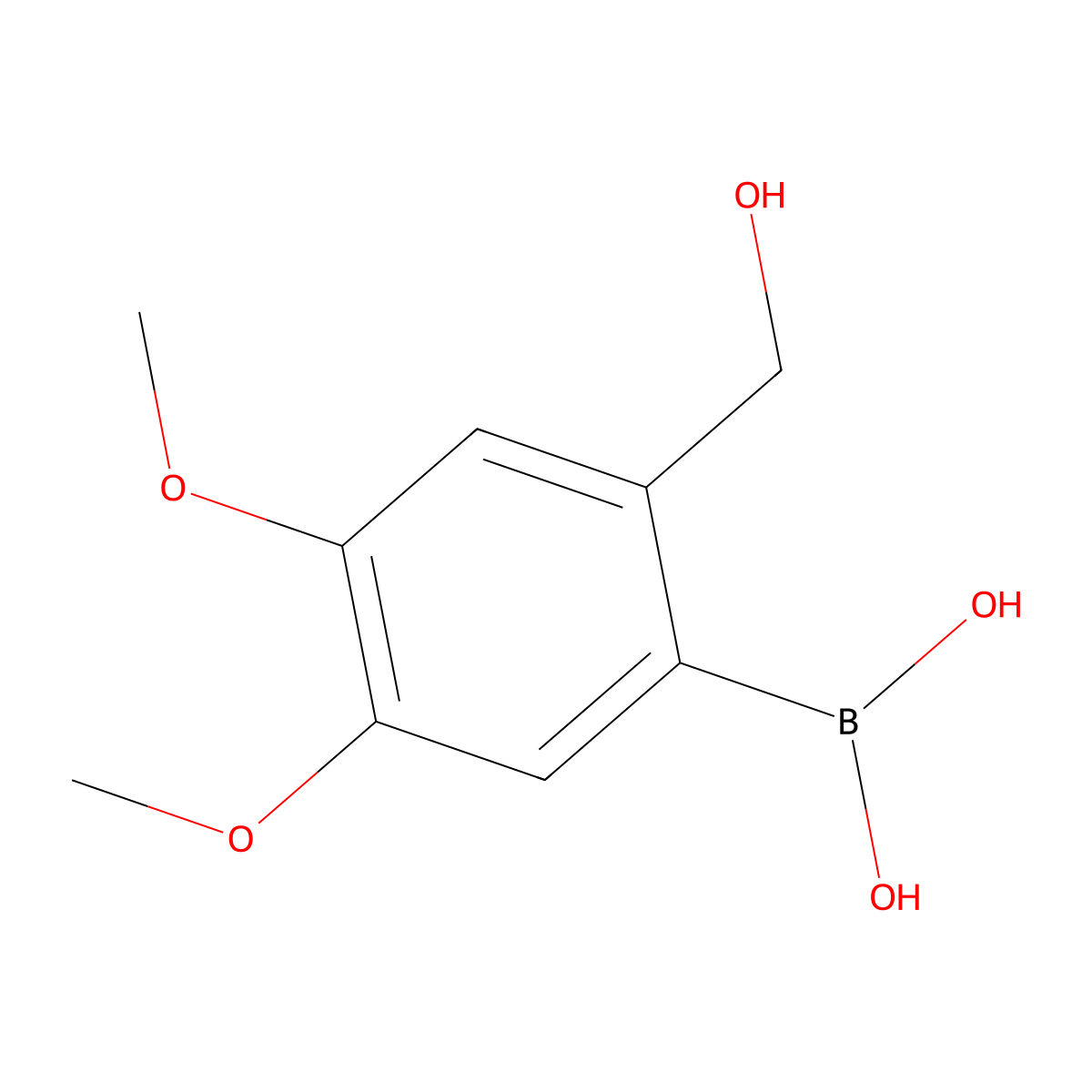 (2-(Hydroxymethyl)-4,5-dimethoxyphenyl)boronic acid molecular structure, CAS 2055472-45-0