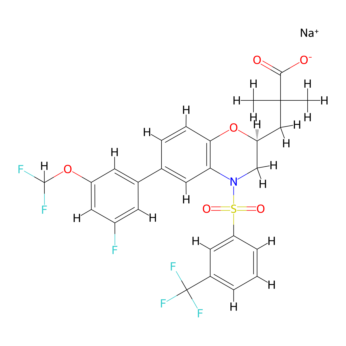 Cintirorgon sodium molecular structure, CAS 2055538-47-9