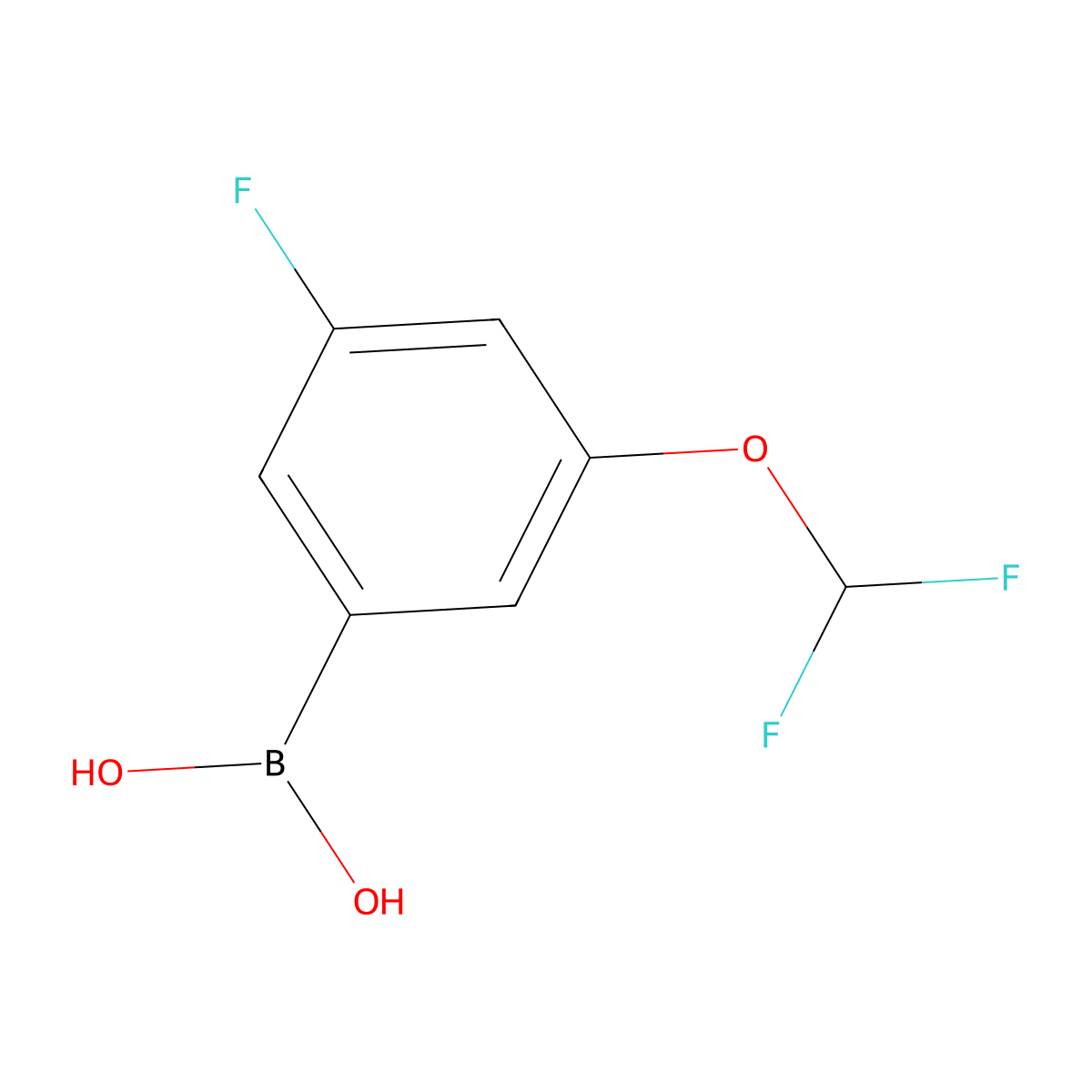 (3-(Difluoromethoxy)-5-fluorophenyl)boronic acid molecular structure, CAS 2055539-69-8