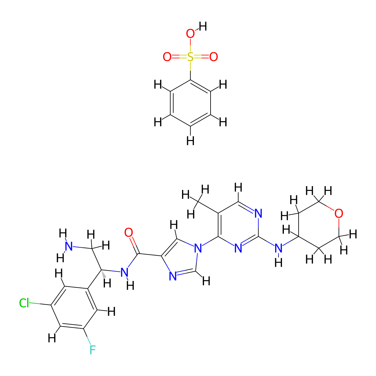 ERK-IN-3 benzenesulfonate molecular structure, CAS 2055597-39-0