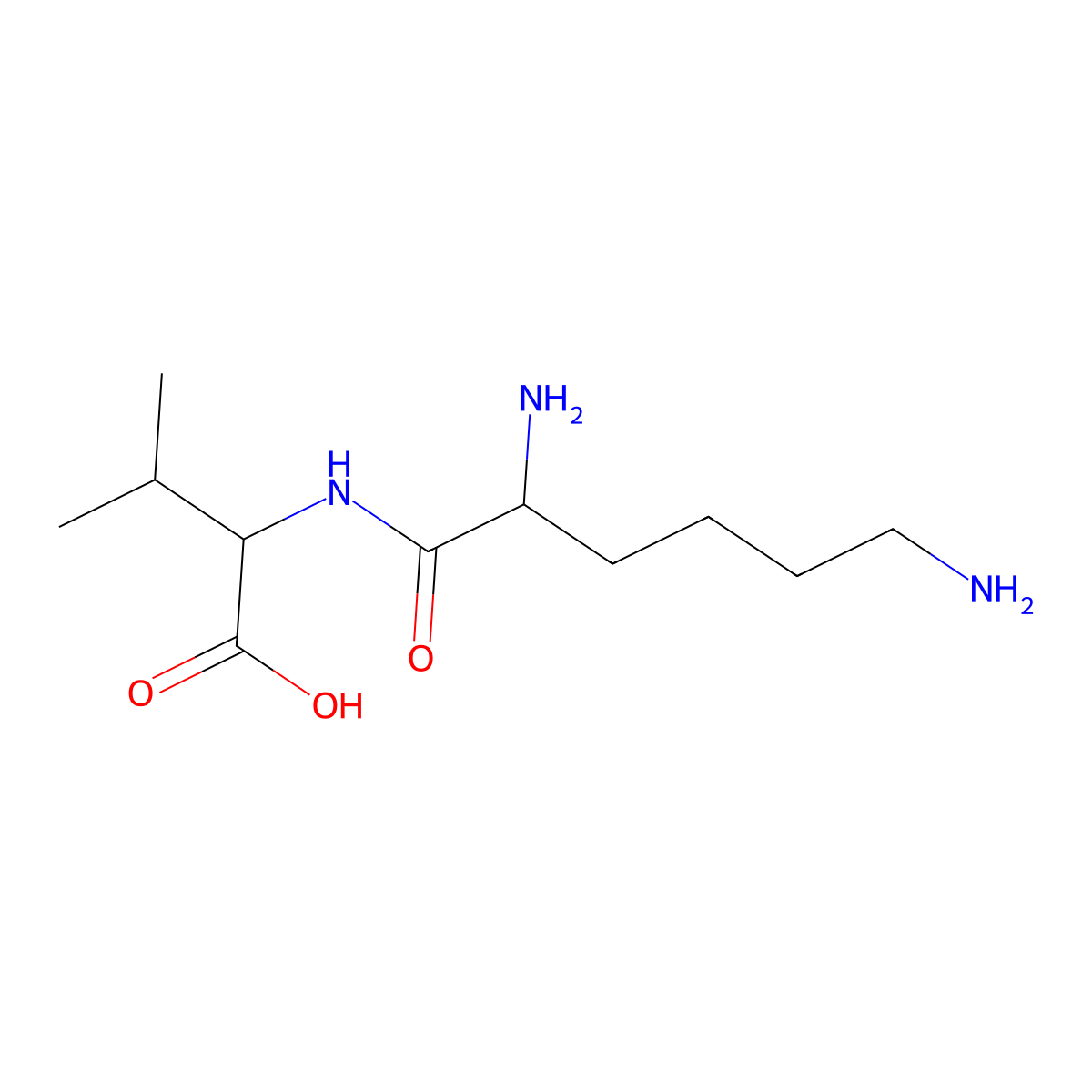 L-Lysine-L-valine molecular structure, CAS 20556-11-0
