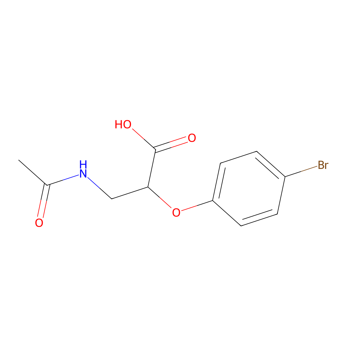 2-(4-Bromophenoxy)-3-acetamidopropanoic acid molecular structure, CAS 2055600-11-6