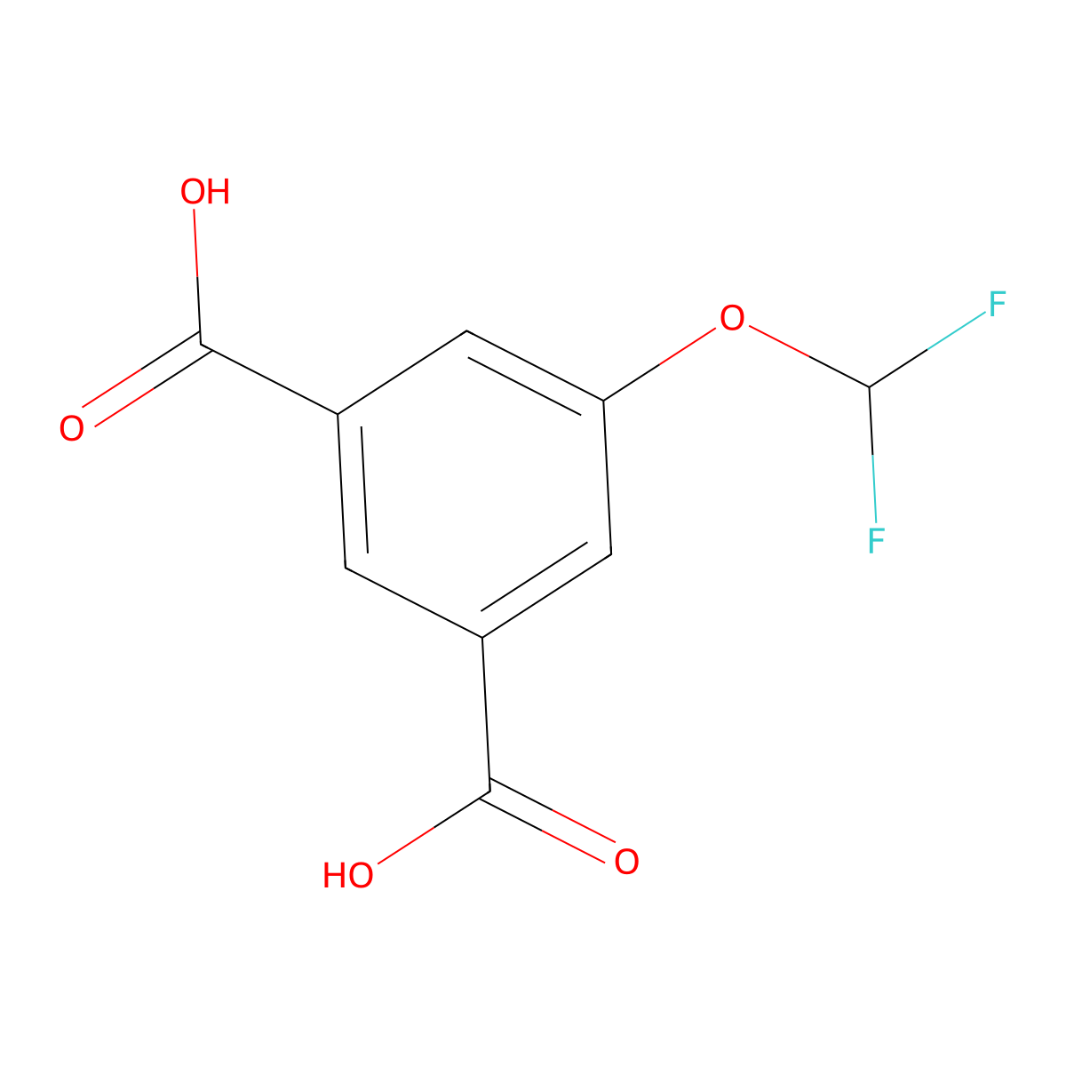 5-(Difluoromethoxy)benzene-1,3-dicarboxylic acid molecular structure, CAS 2055613-85-7
