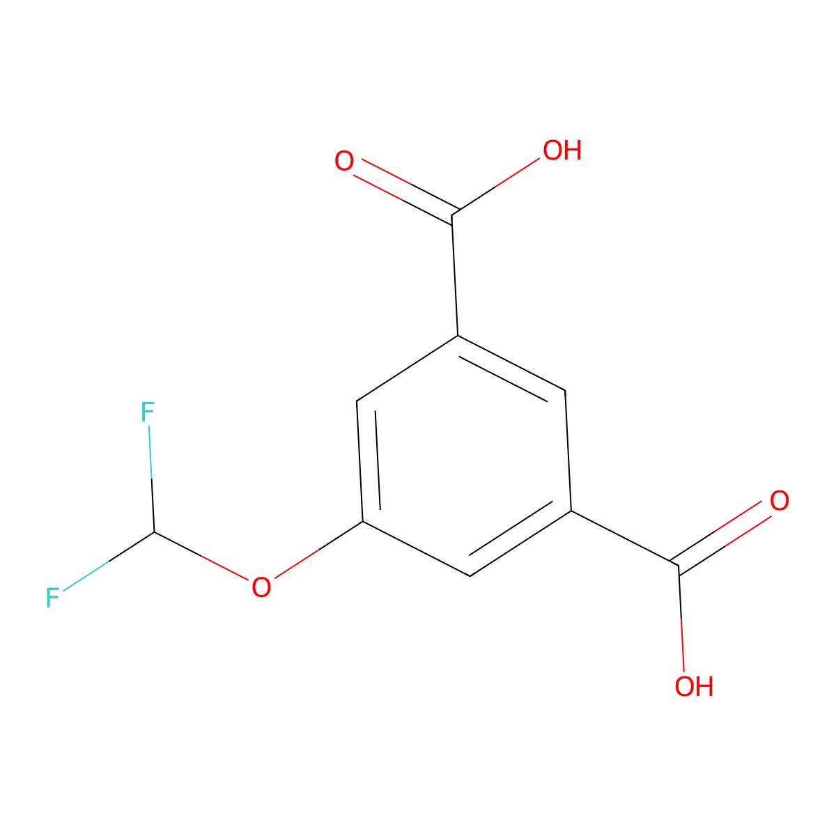 5-(Difluoromethoxy)benzene-1,3-dicarboxylic acid molecular structure, CAS 2055613-85-7