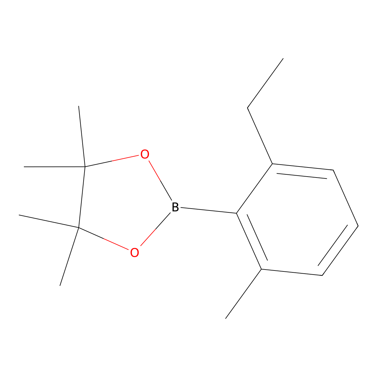 2-(2-Ethyl-6-methylphenyl)-4,4,5,5-tetramethyl-1,3,2-dioxaborolane molecular structure, CAS 2055617-78-0