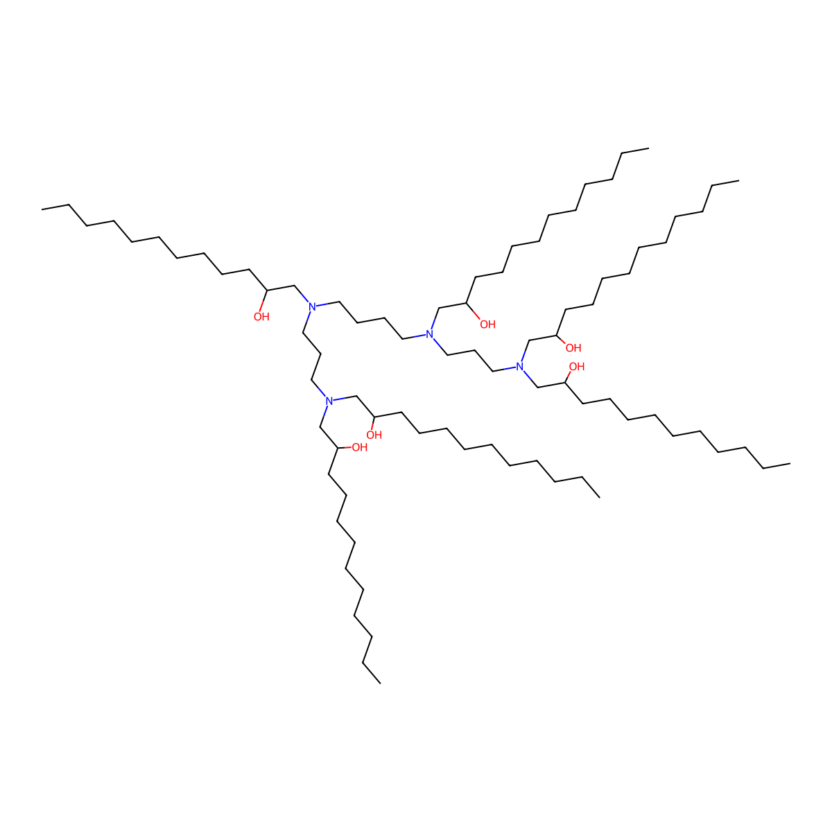 13,17,22,26-Tetrakis(2-hydroxydodecyl)-13,17,22,26-tetraazaoctatriacontane-11,28-diol molecular structure, CAS 2055647-81-7