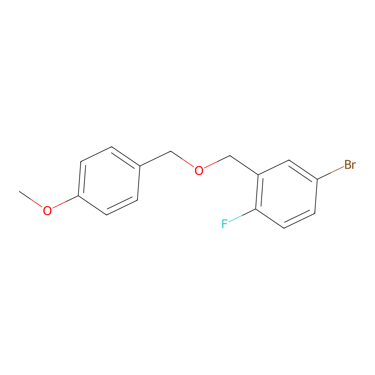 4-Bromo-1-fluoro-2-(((4-methoxybenzyl)oxy)methyl)benzene molecular structure, CAS 2055652-30-5