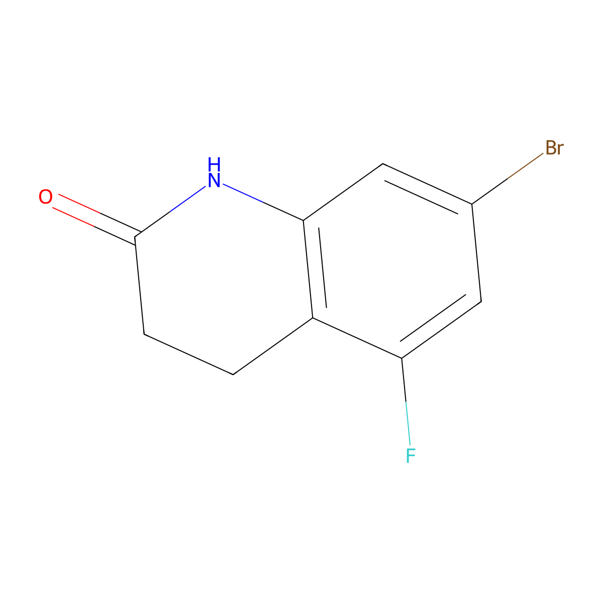7-Bromo-5-fluoro-3,4-dihydroquinolin-2(1H)-one molecular structure, CAS 2055661-94-2