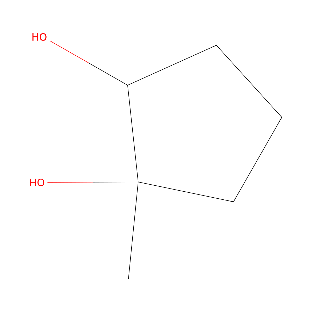 1-Methylcyclopentane-1beta,2alpha-diol molecular structure, CAS 20557-45-3